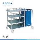 AG-SS010B 304 medizinische Laufkatze der Edelstahlkrankenhaus-Wäschereiwagen